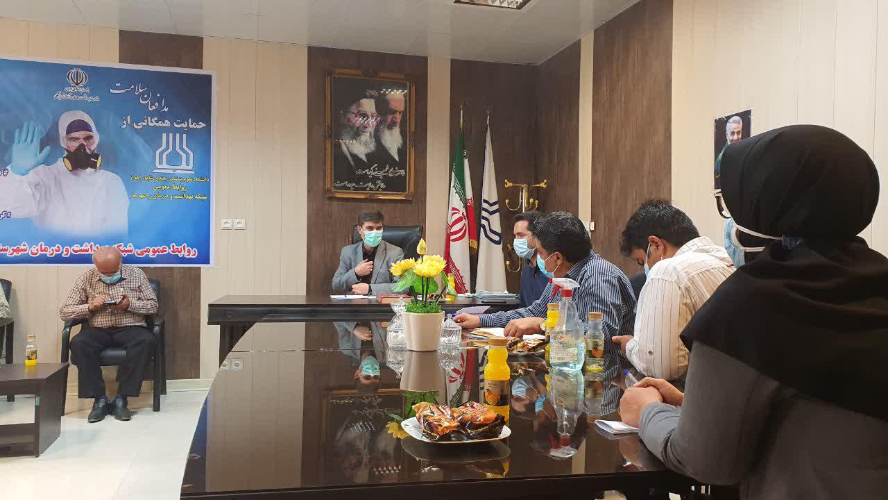علی اصغر حسینی نیک رئیس شبکه بهداشت و درمان رامهرمز - روز خبرنگار - نشست با خبرنگاران رامهرمز