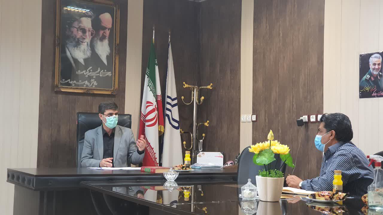علی اصغر حسینی نیک رئیس شبکه بهداشت و درمان رامهرمز - روز خبرنگار - نشست با خبرنگاران رامهرمز